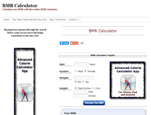 Tablet Screenshot of bmrcalculator.org